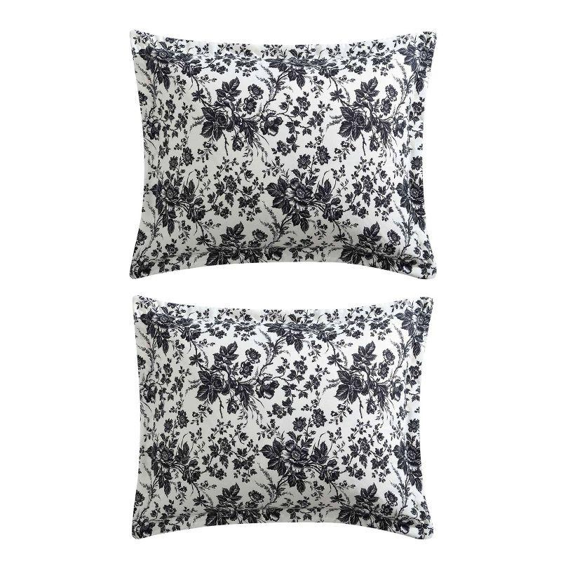 Betsey Johnson Betseys Toile Reversible Black Duvet Cover Set