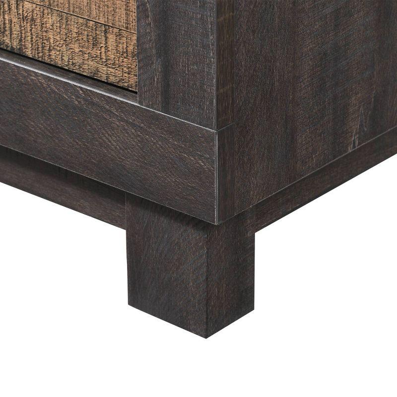 2 Drawer Harrison Nightstand Walnut - Picket House Furnishings: Felt Lined, Dust Proof Layer, Dark Nickel Pulls