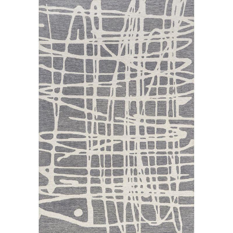 Nuloom Carlene Contemporary Scribble Wool Indoor Area Rug, 4' x 6', Gray