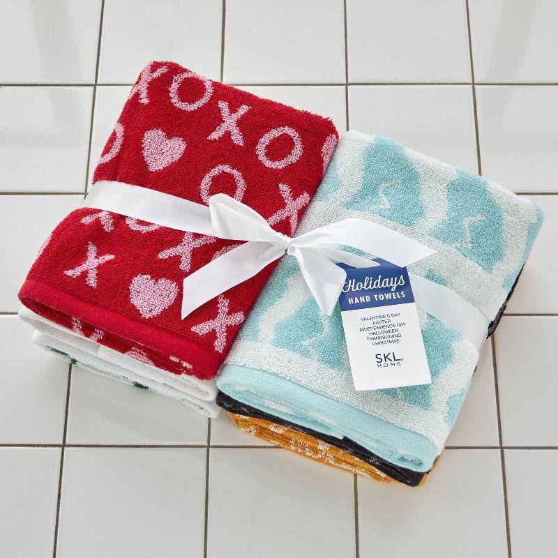 6-Piece Multicolor Cotton Jacquard Hand Towel Set