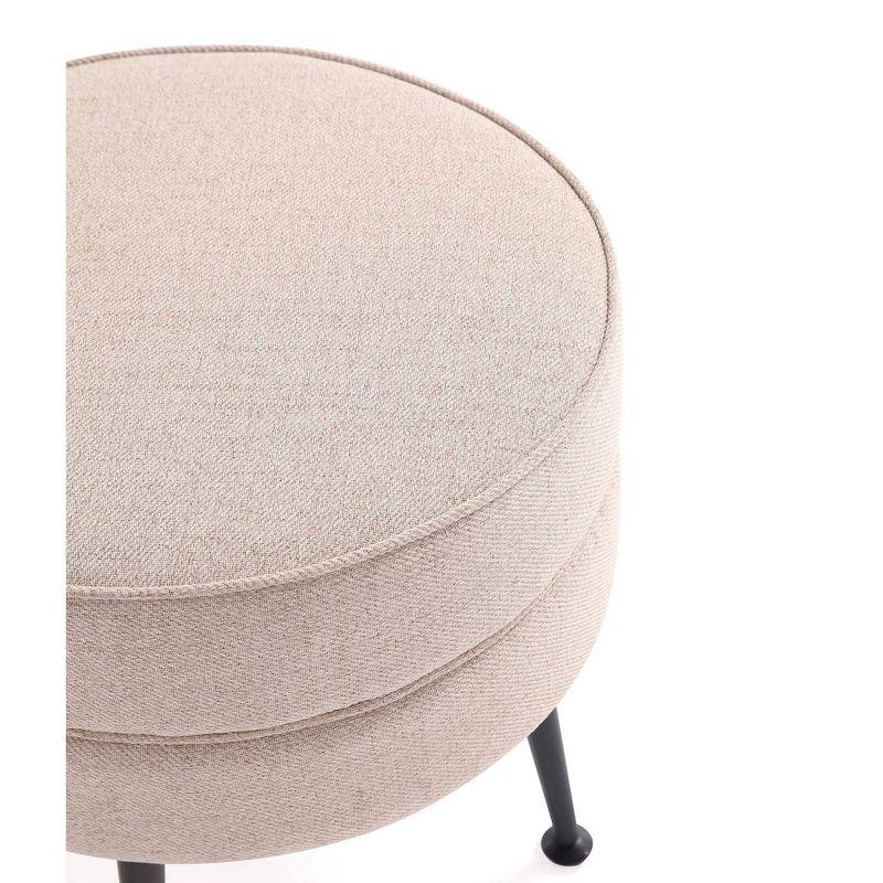 Manhattan Comfort Bailey Woven Polyester Blend Upholstered Ottoman