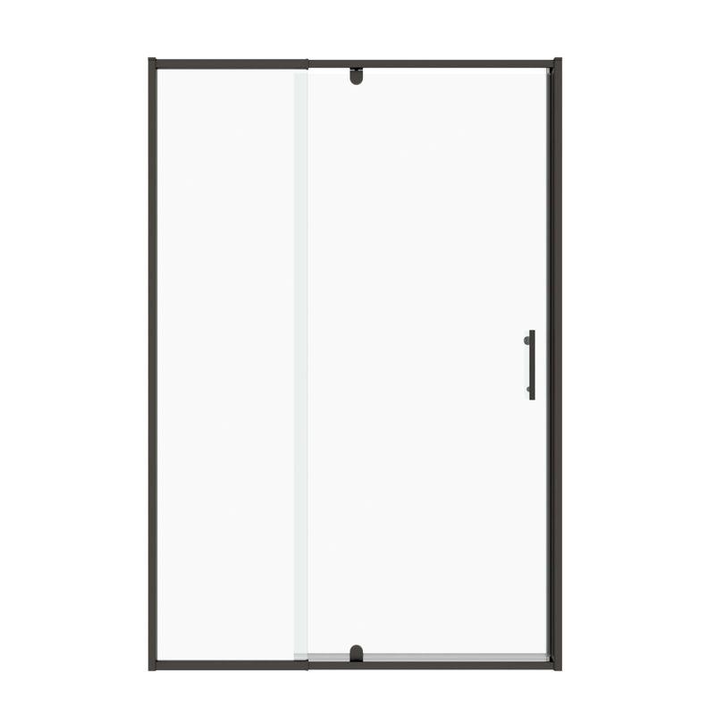 NicBex Shower Door 44-48" Wx71"H Piovt Swing Glass Shower Door with 1/4" (6mm) Clear SGCC Tempered Glass with Reversible Installation, Matte Black