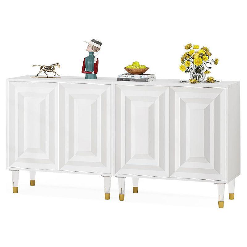 Hommoo 63" Sideboard Buffet, Modern Kitchen Accent Cabinet with 4 Doors