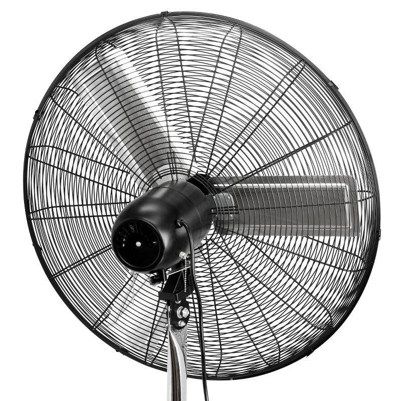 Vie Air 30 Inch Industrial Heavy Duty Pedestal Oscillating Metal Stand Fan