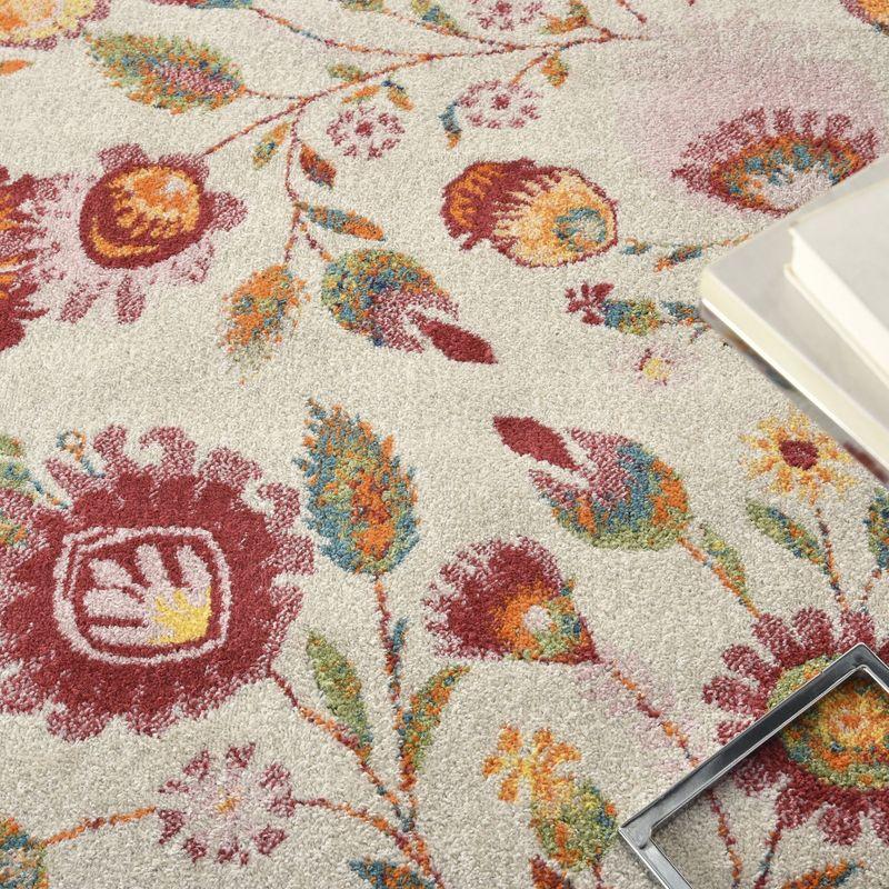 Nourison Allur Blooming Floral Indoor Area Rug Ivory Multicolor 9' x 12'