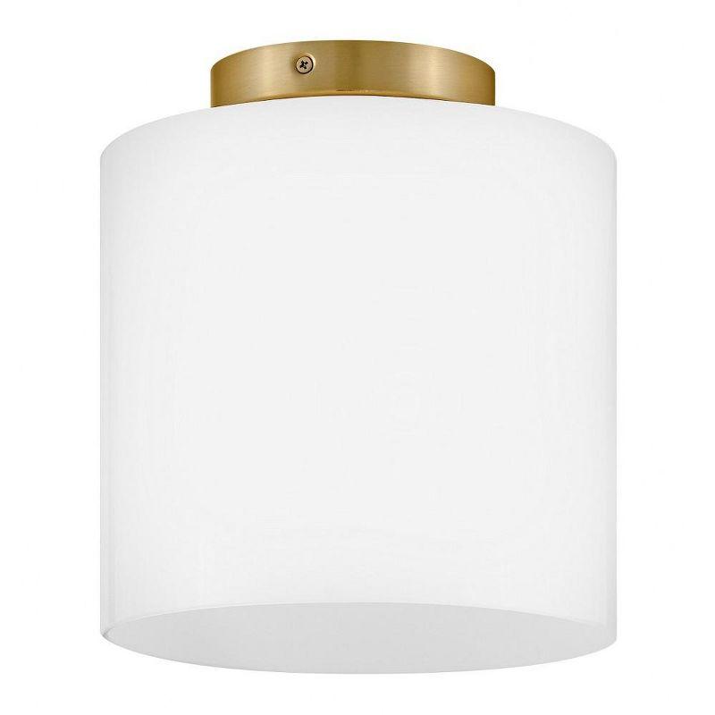 Pippa Lacquered Brass and Opal Glass Flush Mount Light