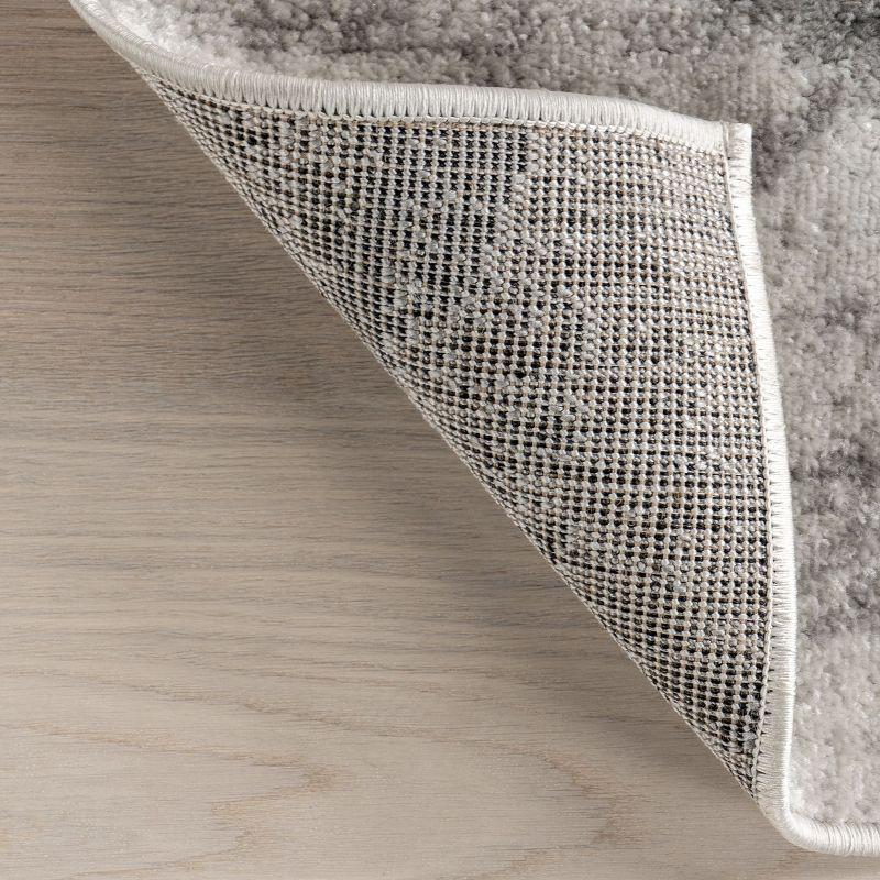 Nuloom 2x12 Thigpen Contemporary Indoor Area Rug, Grey, Abstract Lines, Non-Slip Backing, Stain Resistant, Bedroom Living Room, Kitchen