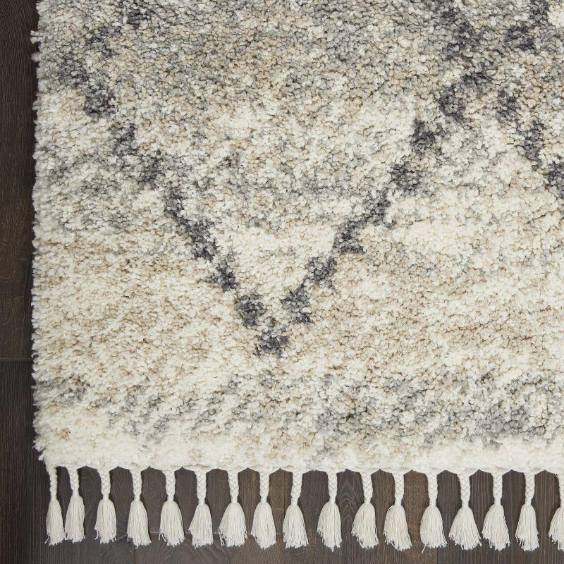 Nourison Scandinavian Shag SCN01 Ivory/Grey Area Rug