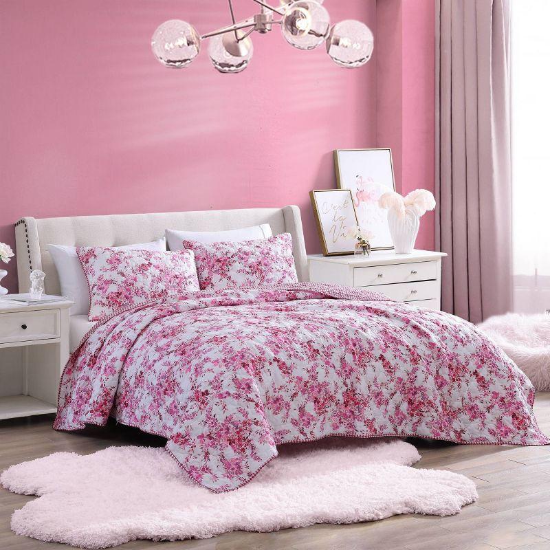 Floral Vineyard Polyester Quilt Set - Betseyville