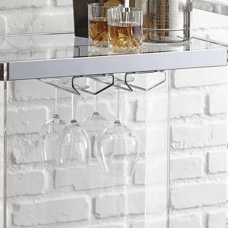 Aerin Server Cart Acrylic and Chrome - Steve Silver