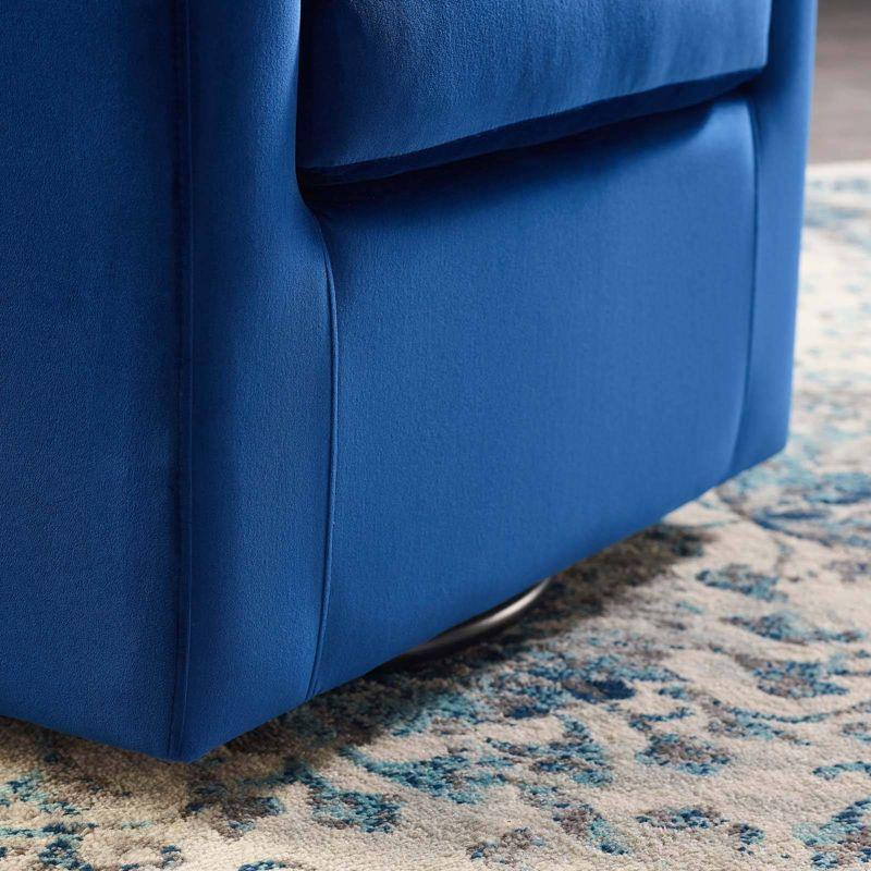 Prospect Tufted Performance Velvet Swivel Armchair Navy - Modway