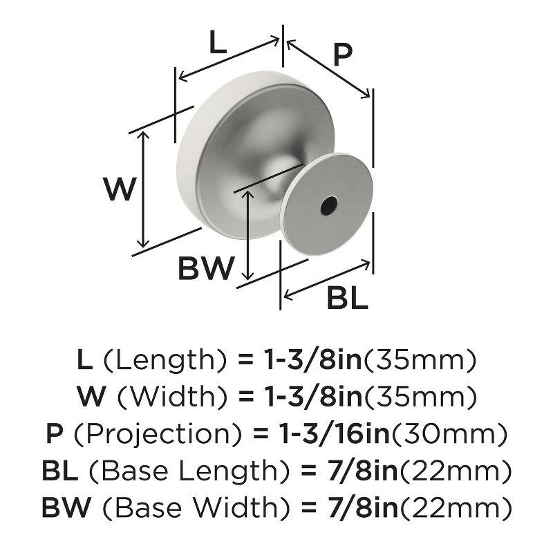 Amerock Exceed Cabinet or Furniture Knob, 1-1/2 inch (38mm) Diameter