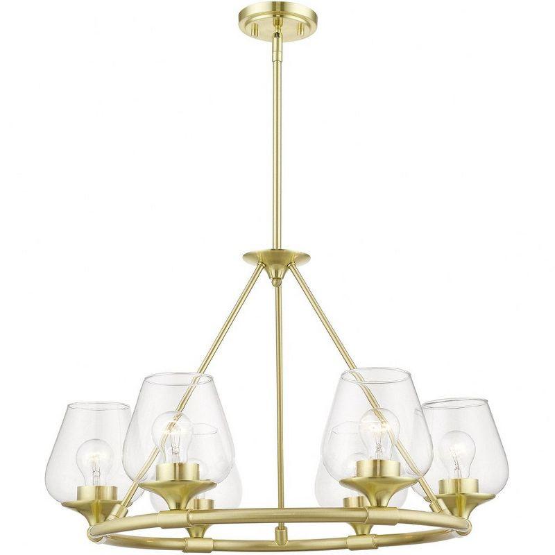 Livex Lighting Willow 6 - Light Chandelier in  Satin Brass