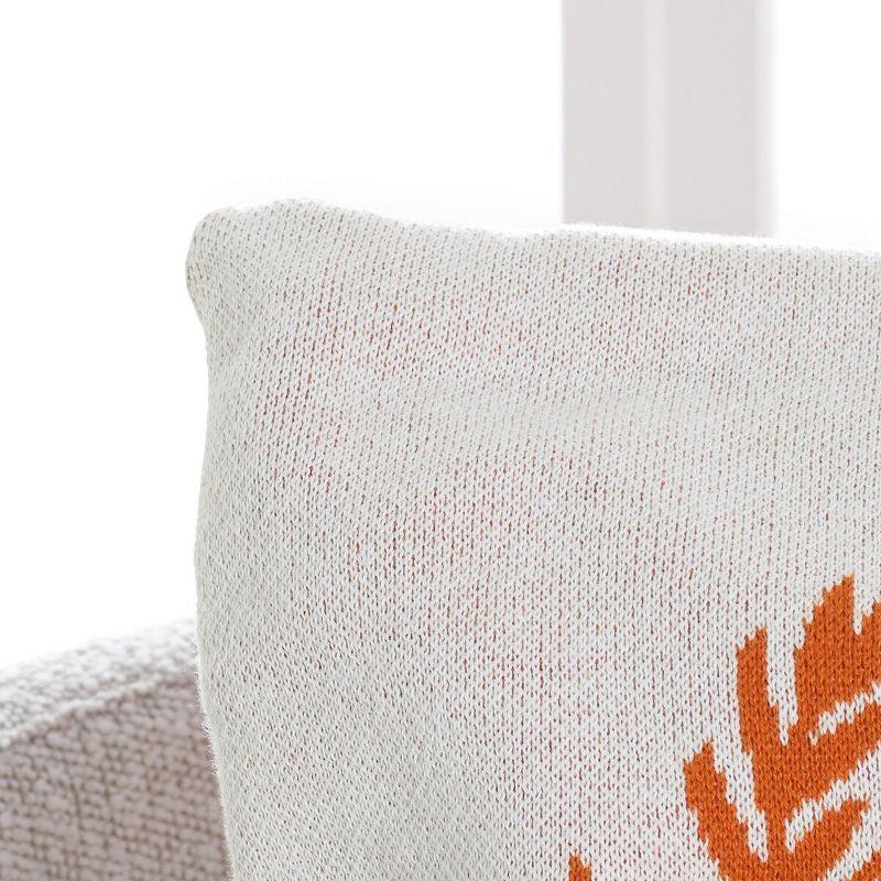 Grateful Blessed 19" Square Cotton Thanksgiving Pillow Set - Orange