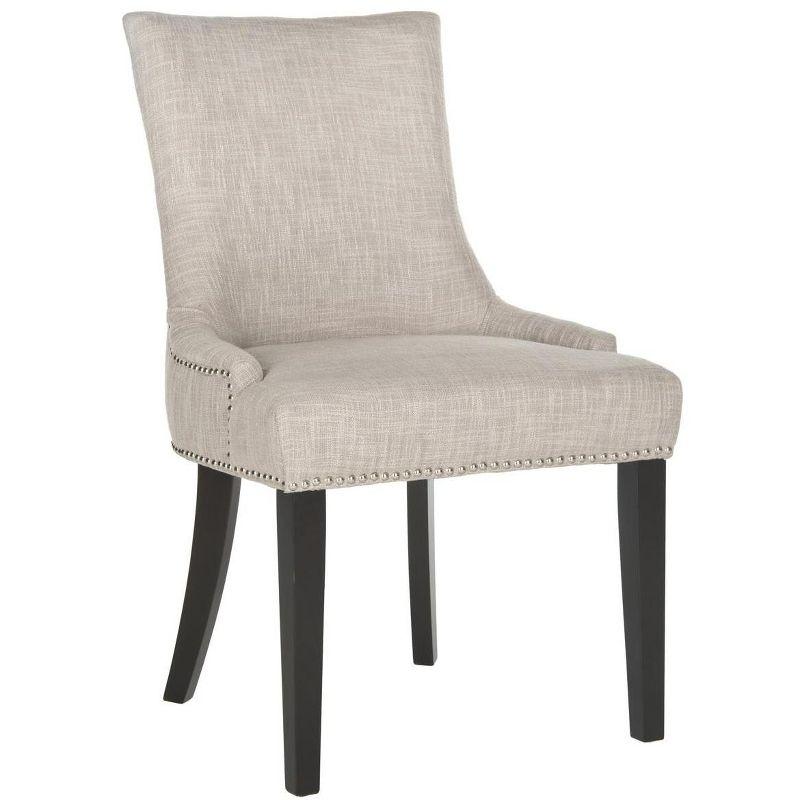 Lester 19''H Dining Chair (Set of 2)  Silver Nail Heads - Grey - Safavieh.
