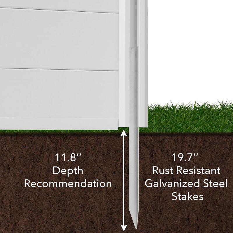 Casafield Privacy Screen - Outdoor Vinyl Fence Panel Enclosure for AC / Trash Bins / Pool Equipment