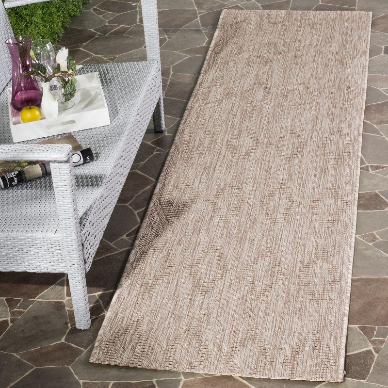 Courtyard CY8522 Power Loomed Indoor and Outdoor Runner Rug - Beige/Beige - 2'3"x10' - Safavieh