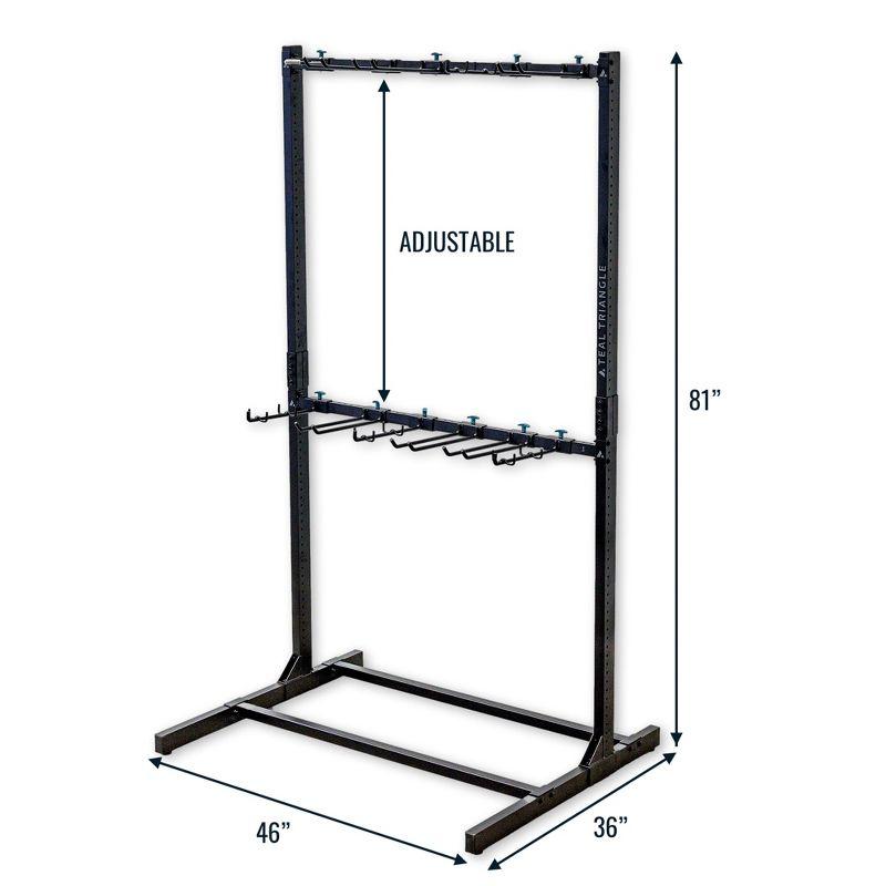 Teal Triangle Freestanding G-System Double Level | Adjustable Freestanding Storage System | Holds 300 lbs