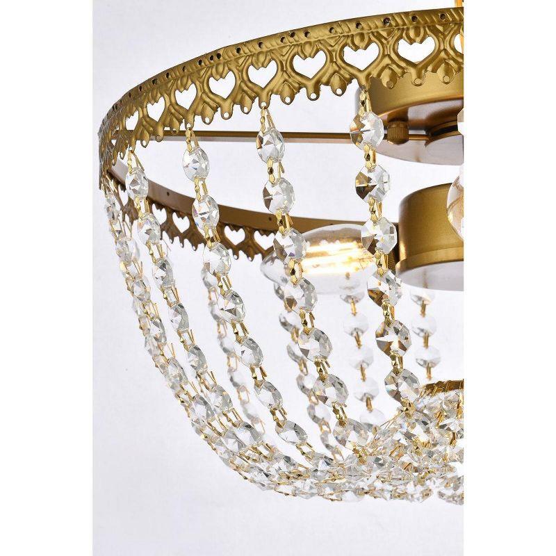 Elegant Lighting Kylie 14 inch flush mount in brass