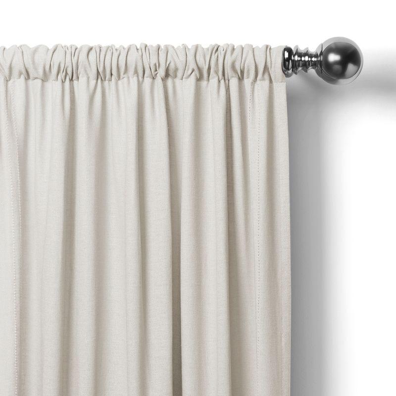 Cameron Linen Rod Pocket Kitchen Window Valance - 60" x 15" - Elrene Home Fashions