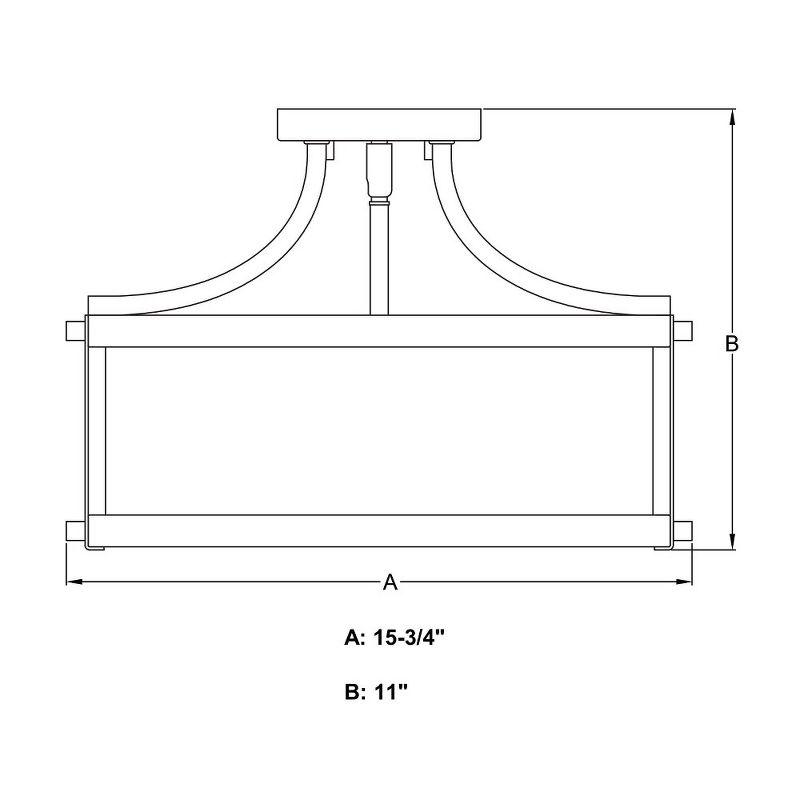 Vaxcel Holbrook 3 - Light Flush Mount in  Noble Bronze