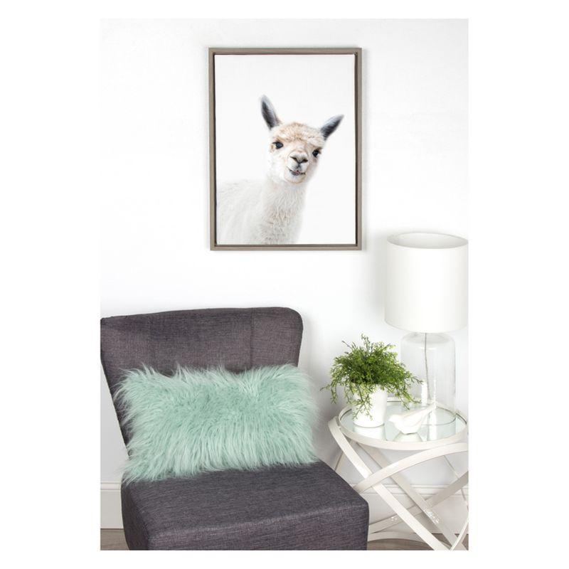 18" x 24" Sylvie Animal Studio Alpaca Framed Canvas by Amy Peterson - Kate & Laurel All Things Decor