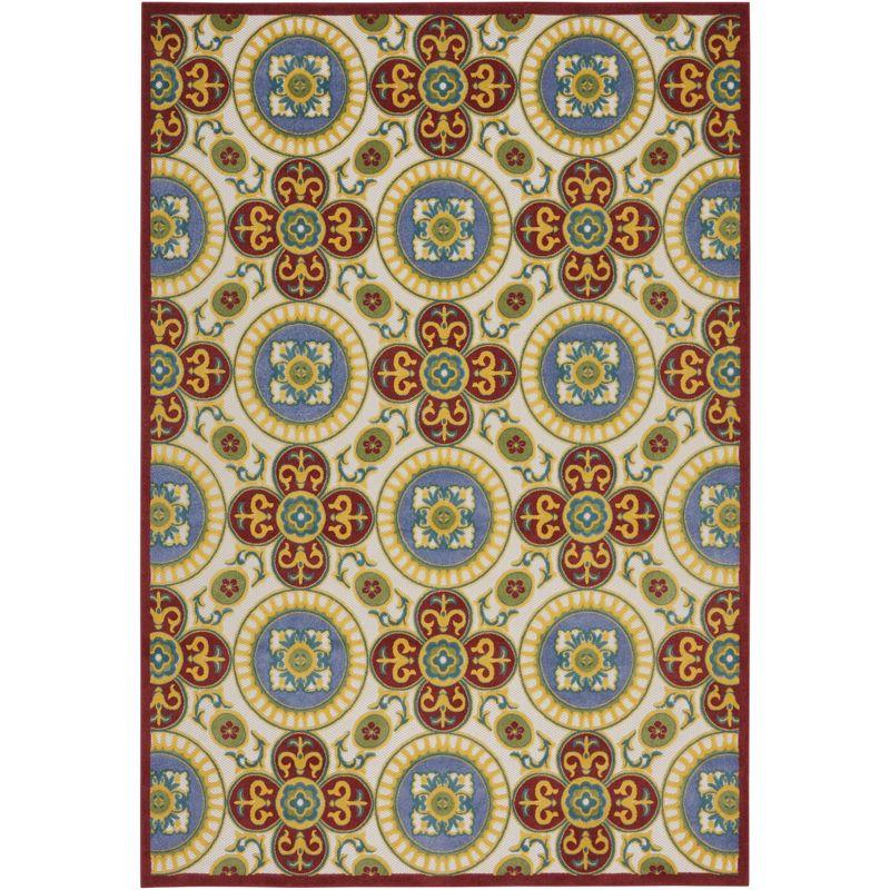 Nourison Aloha Contemporary Medallion Outdoor Rug