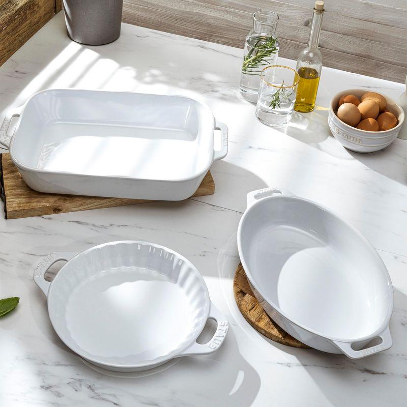 Staub ® White 3-Piece Mixed Baking Dish Set