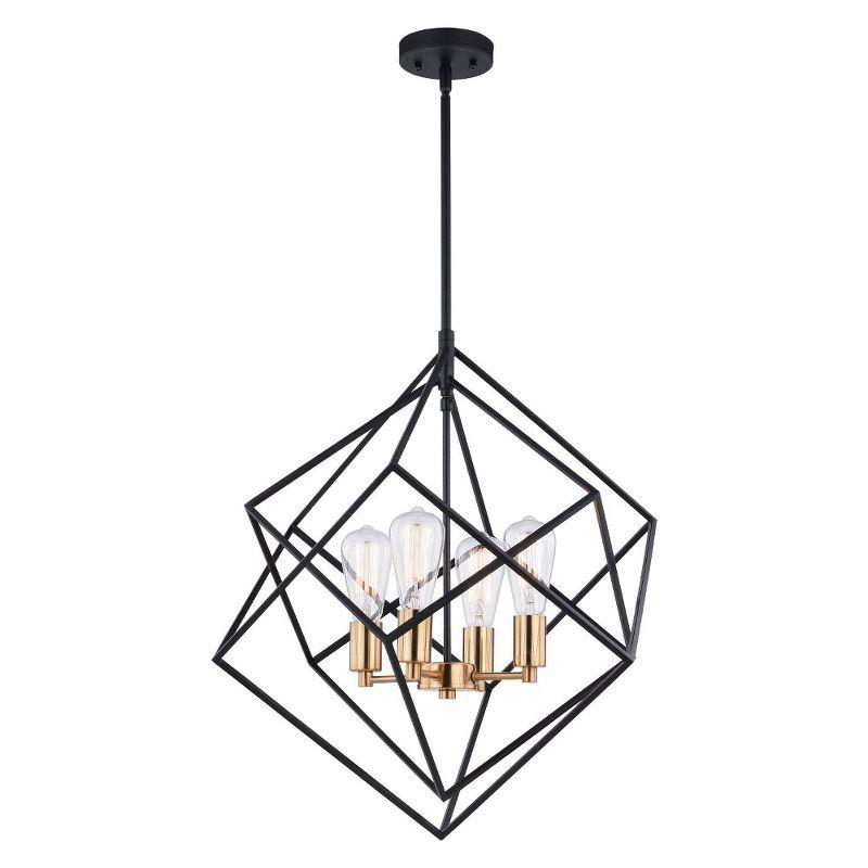 4 - Light Dimmable Geometric Chandelier