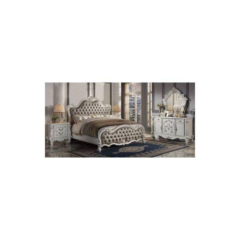 99" Eastern King Bed Versailles II with Nailhead Trim & Tufted Headboard - Acme Furniture