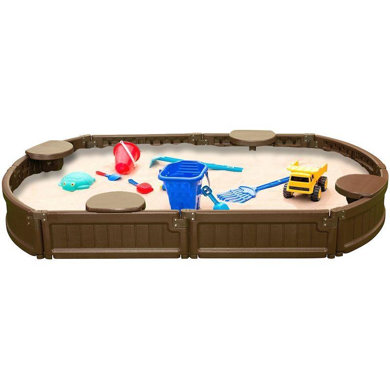 Vandue Corporation 72'' x 8.25'' Plastic Round Sandbox with Cover