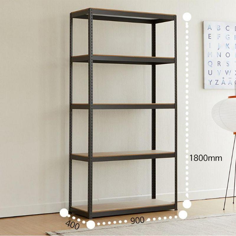 Black Heavy Duty 5-Tier Adjustable Metal Storage Rack