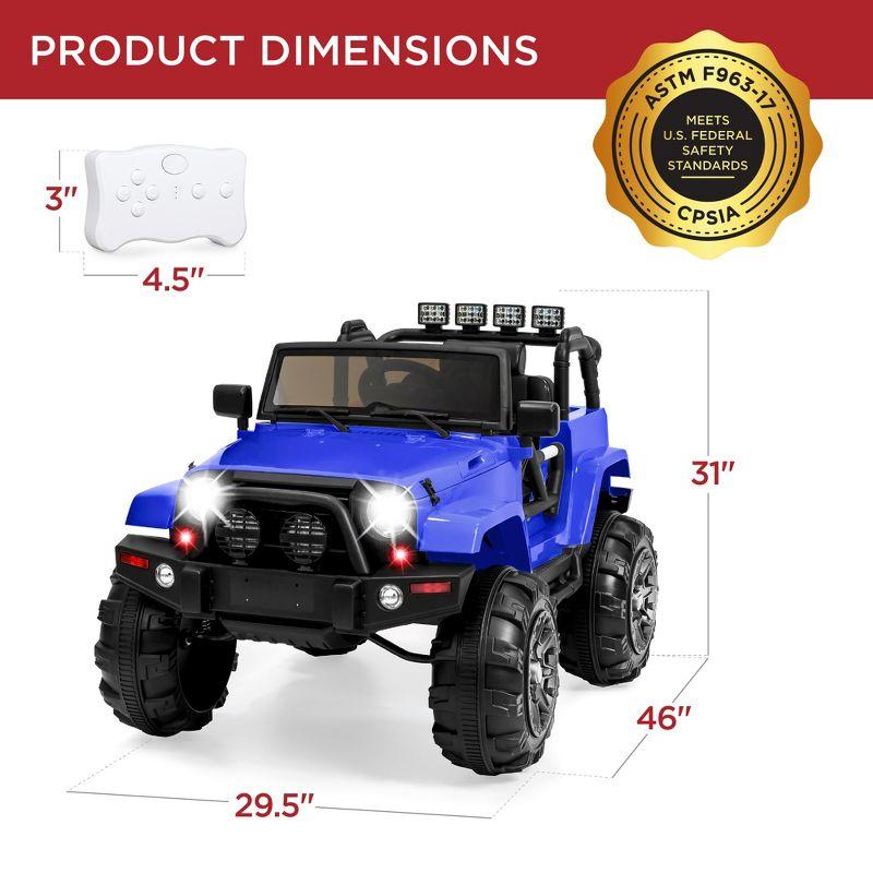 Best Choice Products 12V Kids Ride On Truck Car w/ Remote Control, Spring Suspension, Bluetooth, LED Lights