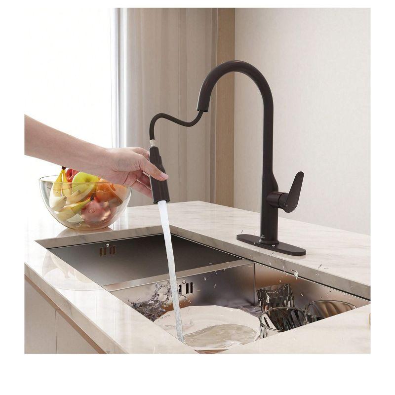 CASAINC Single-Handle Pull-Down Kitchen Faucet Single Hole Faucet