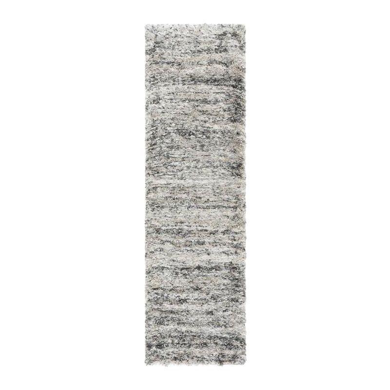 Iceland Shag ISG519 Power Loomed Runner Rug - Cream/Grey - 2'x8' - Safavieh