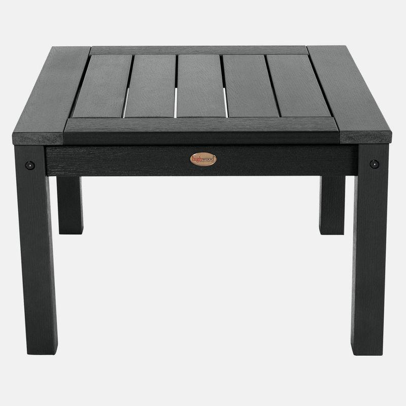 Adirondack Side Table Black - Highwood: Weather-Resistant Poly Lumber, 12-Year Warranty, Stainless Steel Hardware