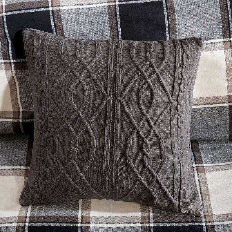 Urban Cabin Luxe Cotton Jacquard Queen Comforter Set in Brown