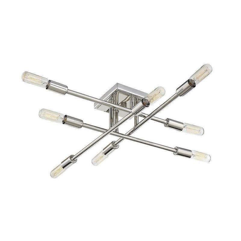 Lyrique Polished Nickel 8-Light Semi-Flush Ceiling Mount