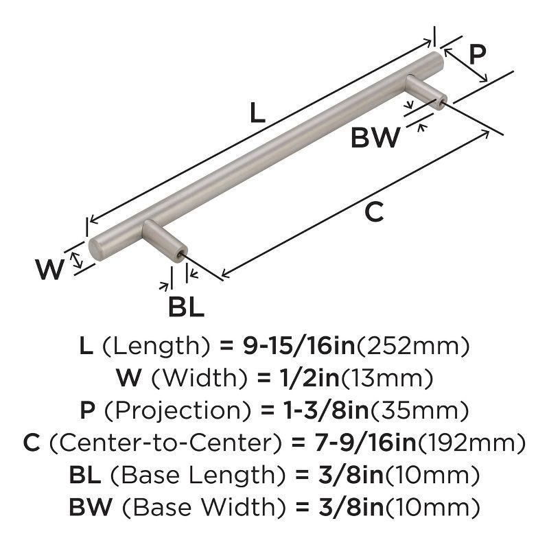 Stainless Steel 7-9/16 Inch Modern Bar Pull