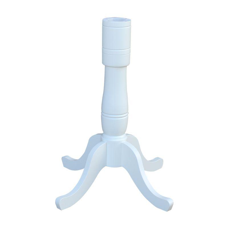 30" Round Top Pedestal Counter Table White – International Concepts: Solid Wood, Kitchen Furniture