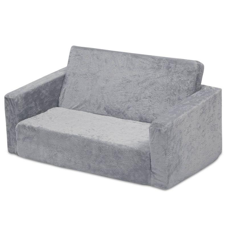 Serta Perfect Sleeper Extra Wide Comfy 2-in-1 Convertible Sofa to Lounger - Gray
