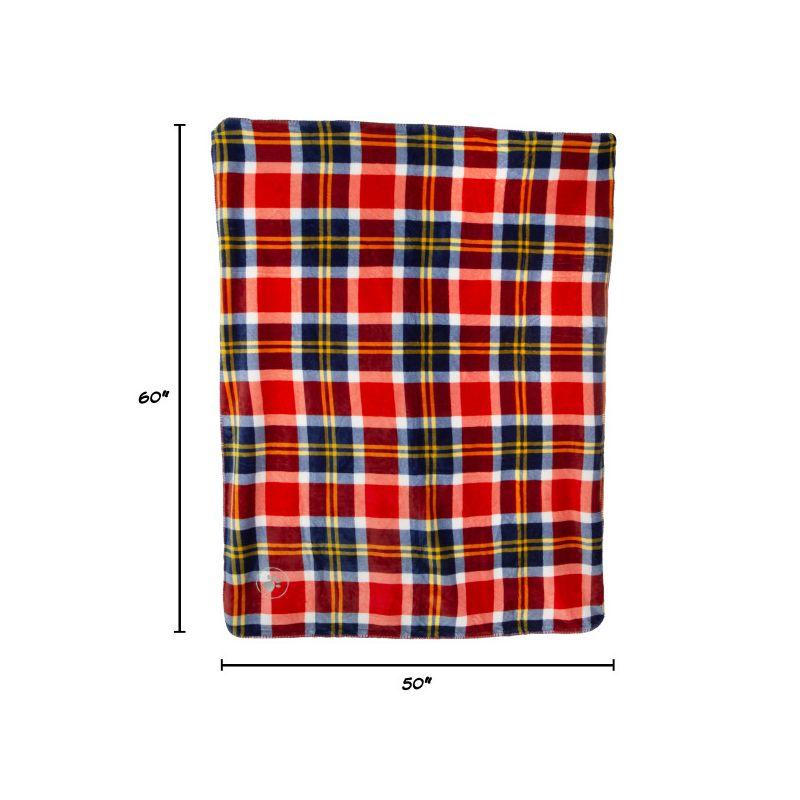 Large Red Plaid Waterproof Outdoor Pet Blanket