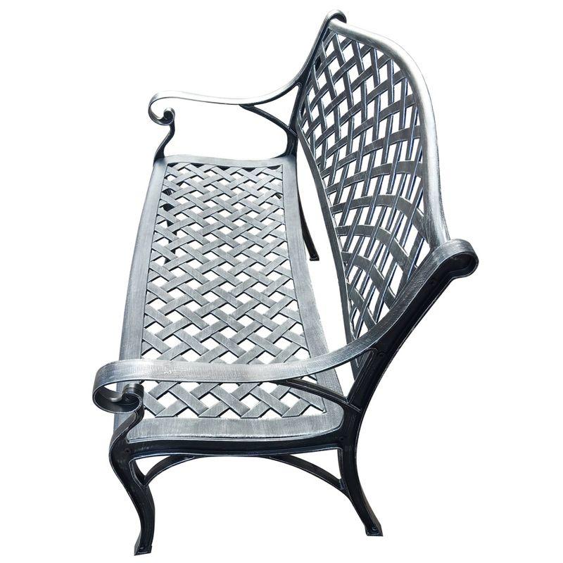 Modern Aluminum Patio Bench - Oakland Living