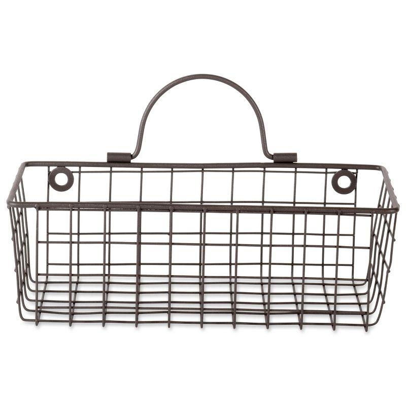 Asst Rustic Bronze Wire Wall Basket Set/2