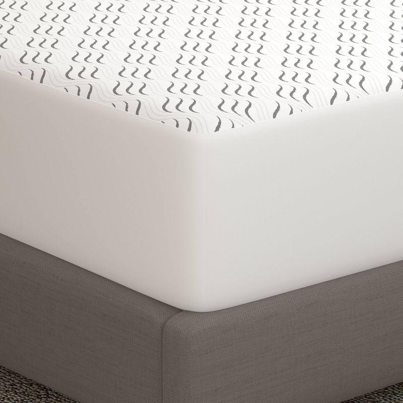 Sealy Full FLEX Charcoal Waterproof Machine Washable Fitted Mattress Protector: Hypoallergenic, Knitted Polyester, Fits 18" Depth