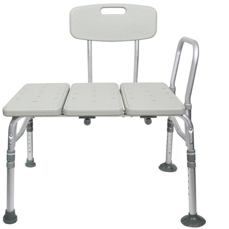 McKesson Knocked Down Bath Transfer Bench Adjustable Height up to 400 lbs