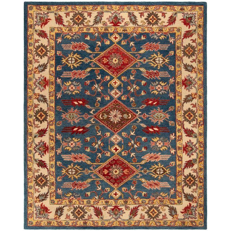 Antiquity AT506 Hand Tufted Area Rug - Blue/Red - 6'x9' - Safavieh.