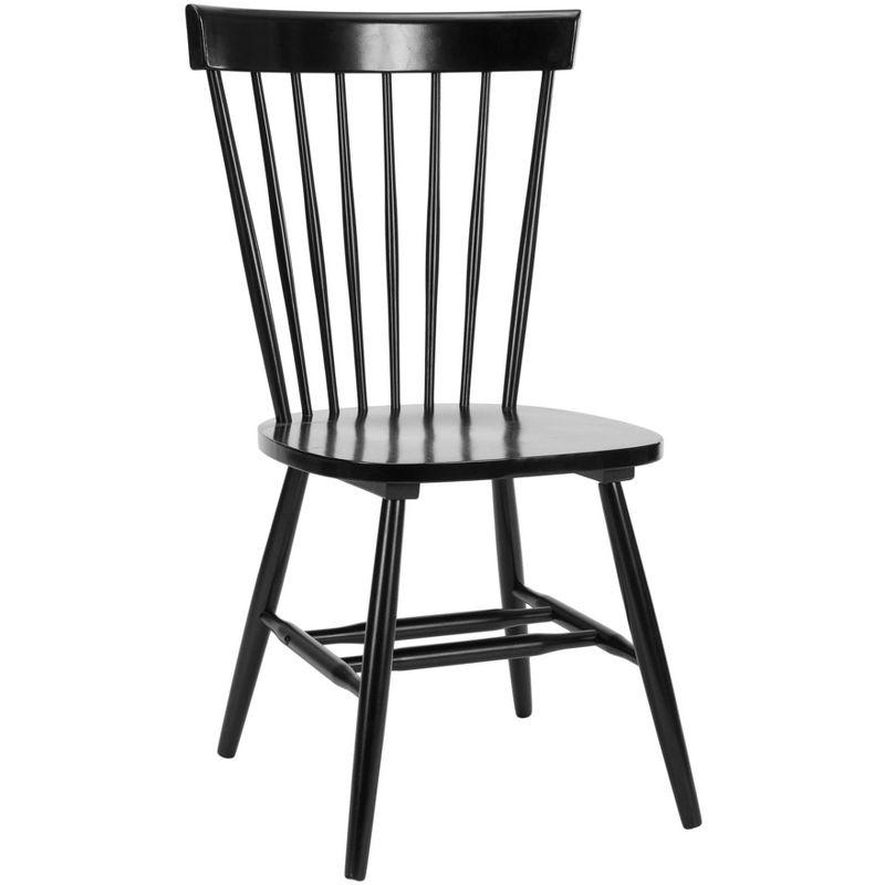 Black High Windsor Wood Slat Side Chair