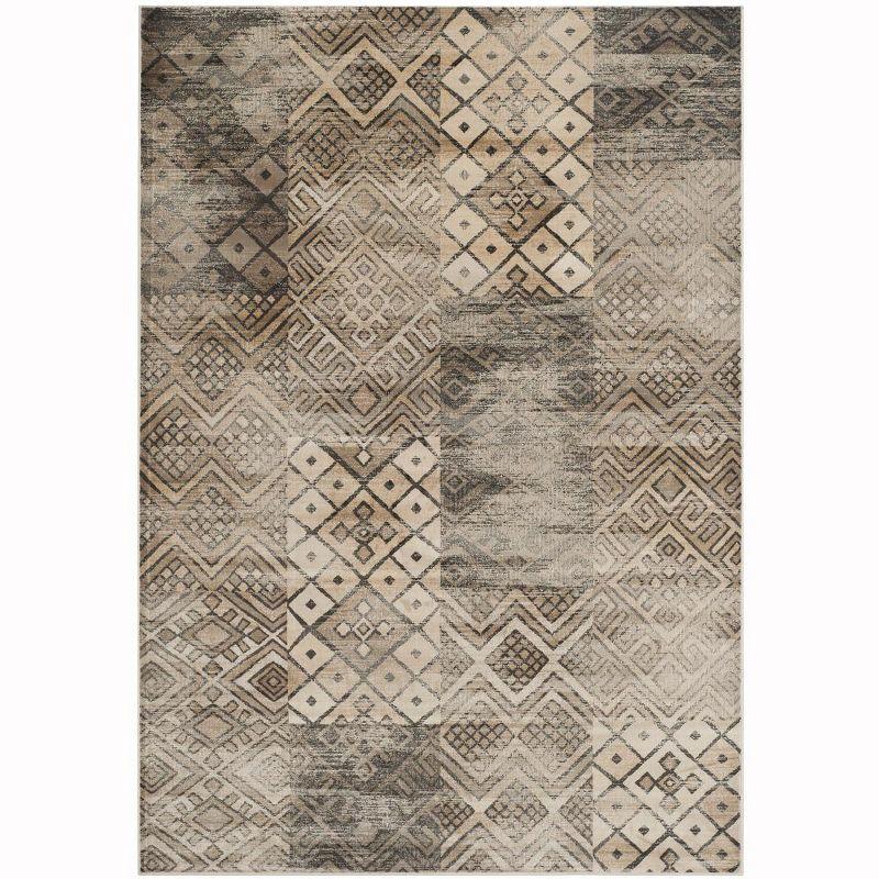 Vintage VTG121 Power Loomed Area Rug Stone 5'-3" X 7'-6" - Safavieh.