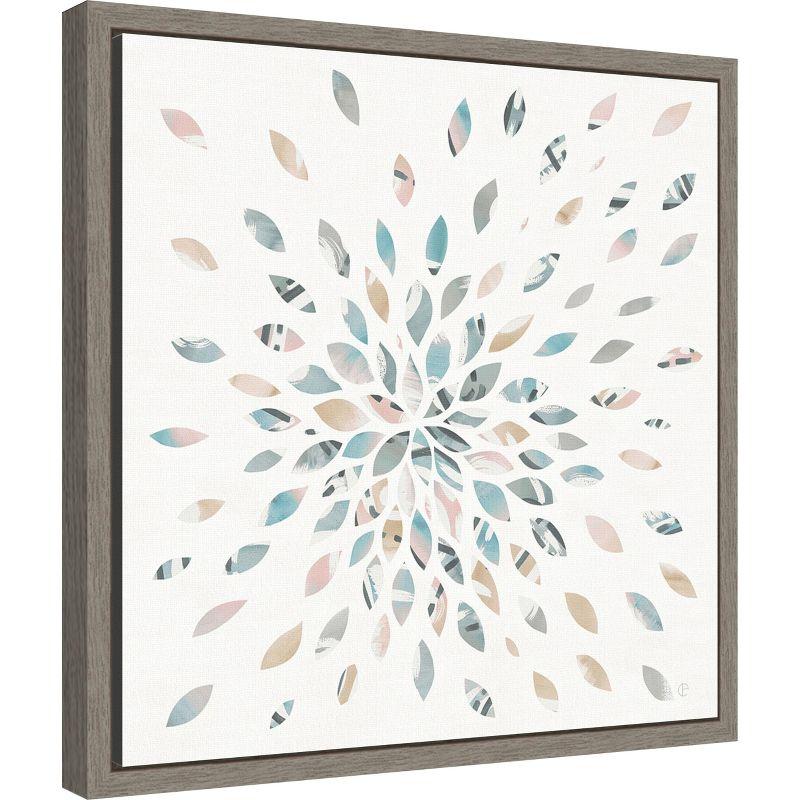 Amanti Art Fireworks II Floral by Elyse Deneige Canvas Wall Art Print Framed 16 x 16-in. in Sylvie Graywash